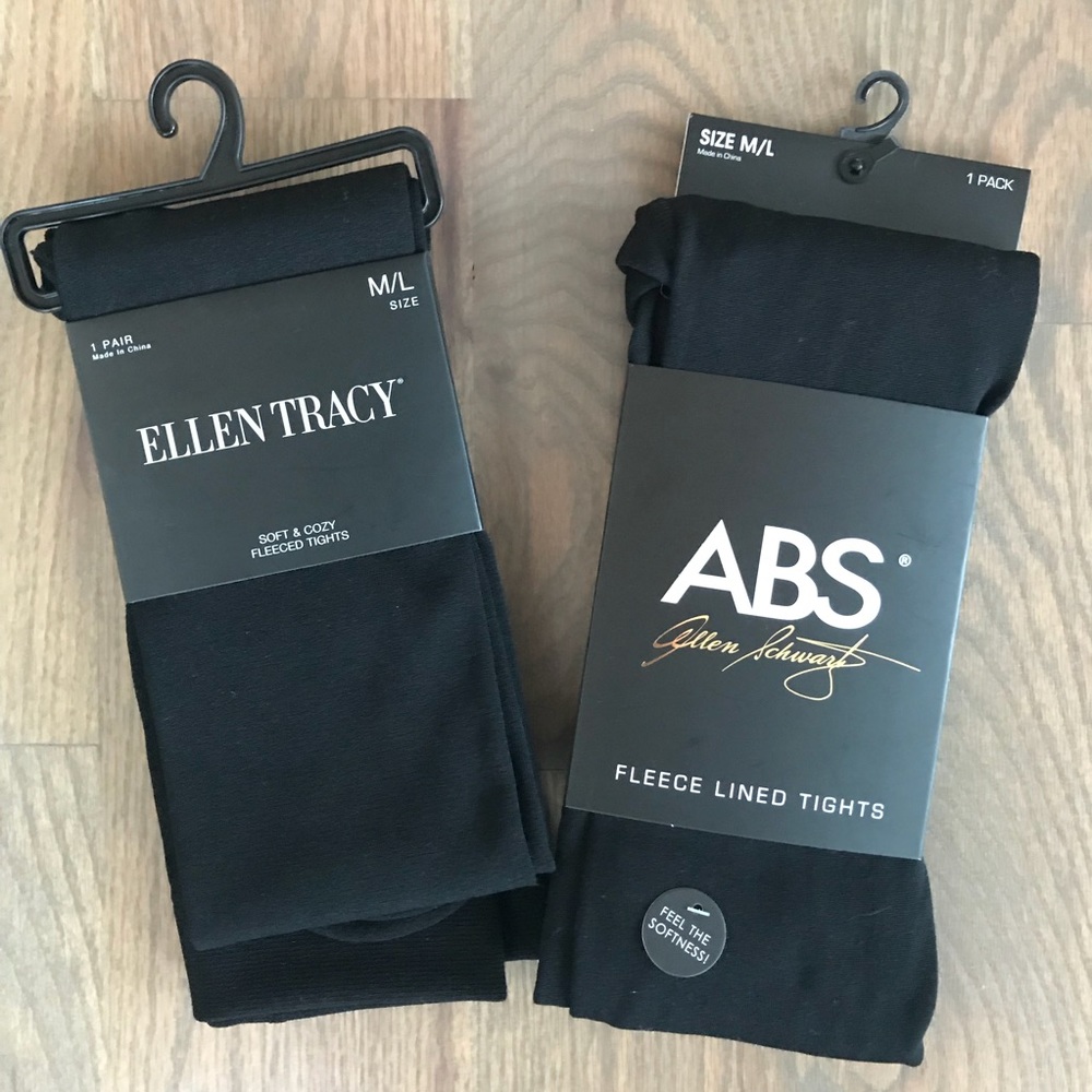 🌕$5 SALE🌕 2 NWT Black Fleece Lined Tights